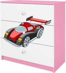 Kocot kids Komoda Babydreams 80 cm auto růžová