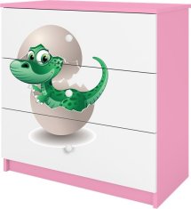 Kocot kids Komoda Babydreams 80 cm dinosaurus růžová