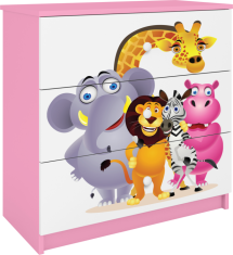 Kocot kids Komoda Babydreams 80 cm ZOO růžová