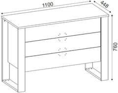 Hanah Home Komoda Bumerang 110 cm ořech/antracit