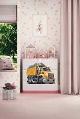 Kocot kids Komoda Babydreams 80 cm náklaďák růžová