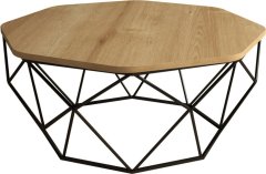 Hanah Home Konferenční stolek Diamond 90 cm dub