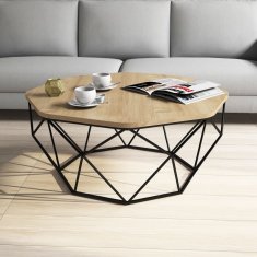 Hanah Home Konferenční stolek Diamond 90 cm dub přírodní