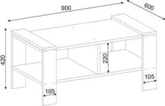 Kalune Design Konferenční stolek Erica bílý/ořech