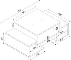 Kalune Design Konferenční stolek Sarafina bílý/vlašský ořech