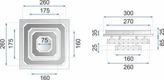 Tutumi Křišťálové stropní svítidlo Plafon LED 24W APP409-C APP410-C