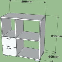 Kalune Design Kuchyňská skříňka Ece 80 cm bílá