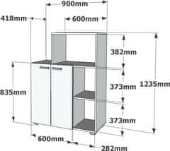 Hanah Home Kuchyňská skřínka PARS 90 cm bílá