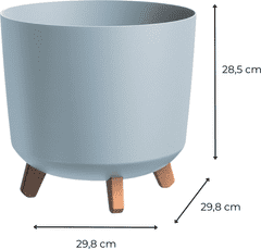 Prosperplast Květináč GRACIE TUBUS 29,8 cm světle šedý