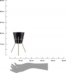 Dekorstyle Květináč na stojanu LOFT 20 cm černý