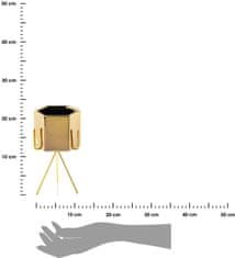 Dekorstyle Květináč na stojanu Sashi 21 cm zlatý