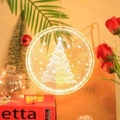 Tutumi LED světelná ozdoba na okno CHRISTMAS TREE II kruhová bílá