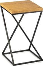 Dekorstyle Květinový stojan LOFT III 40 cm černý/dub lancelot