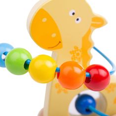 Bigjigs Toys Labyrint na kolečkách GIRAFFE žlutý