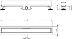 Mexen Lineární odtokový žlab 110 cm FLAT 2v1 zlatý