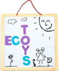 EcoToys Magnetická tabule 3v1 černo-bílá