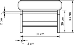 Lavice BREEZIO 02 140 cm z masivu/krémová