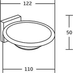 Mexen Miska na mýdlo RUFO chrom