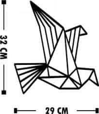 Hanah Home Nástěnná dekorace Oragami černá