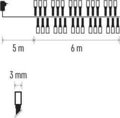 Emos LED vánoční řetěz Hedge s časovačem 6 m studená bílá