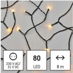 Emos LED vánoční řetěz Steny s časovačem 8 m vintage