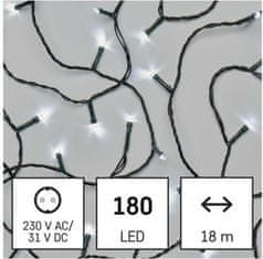 Emos LED vánoční řetěz Steny s programy 18 m studená bílá