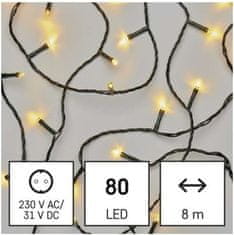 Emos LED vánoční řetěz Steny s časovačem 8 m teplá bílá