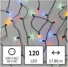 Emos LED vánoční řetěz Tradit 17,85 m barevný