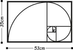 Wallity Nástěnná kovová dekorace GOLDEN RATIO černá