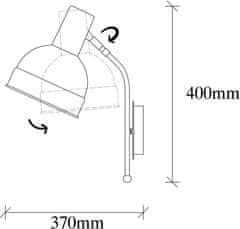 Opviq Nástěnná lampa Berceste VI černá