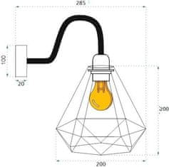 Tutumi Nástěnná lampa Olava zlatá