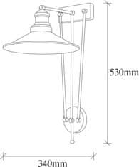 Opviq Nástěnná lampa Saglam IV černá/zlatá