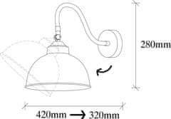 Opviq Nástěnná lampa Saglam II černá