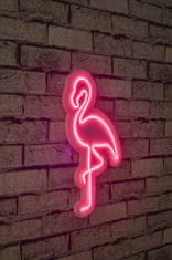 Hanah Home Nástěnná neonová dekorace Flamingo růžová