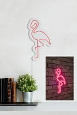 Hanah Home Nástěnná neonová dekorace Flamingo růžová