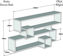 Hanah Home Nástěnná police Karen ořech/antracit