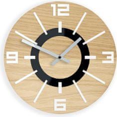 ModernClock Nástěnné hodiny Alladyn Wood hnědé