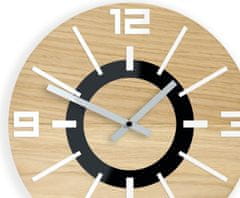 ModernClock Nástěnné hodiny Alladyn Wood hnědé