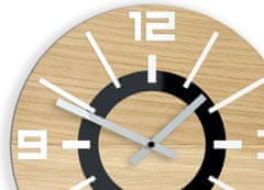 ModernClock Nástěnné hodiny Alladyn Wood hnědé