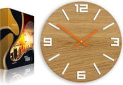 ModernClock Nástěnné hodiny Arabic hnědo-bílo-oranžové