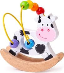 Bigjigs Toys Motorický labyrint houpačka COW