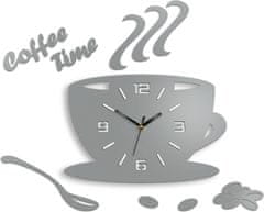 ModernClock Nástěnné hodiny Coffee světle šedé