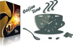 ModernClock Nástěnné hodiny Coffee šedé