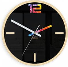 ModernClock Nástěnné hodiny Etno černé