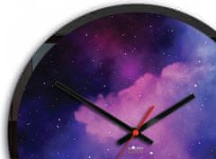 ModernClock Nástěnné hodiny Galaxy fialové