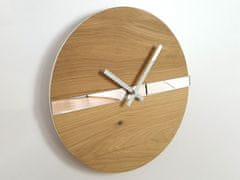 ModernClock Nástěnné hodiny Oak Mirror hnědé