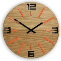 ModernClock Nástěnné hodiny Sheen hnědé