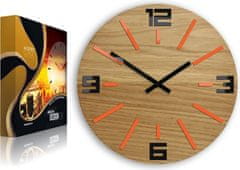 ModernClock Nástěnné hodiny Sheen hnědé