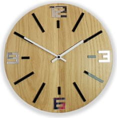 ModernClock Nástěnné hodiny Sheen Wood hnědo-černé