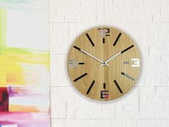 ModernClock Nástěnné hodiny Sheen Wood hnědo-černé